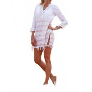 NEW MALIBUTIQUE desert safari beach cover up in white